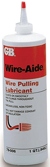 Gardner Bender Wire Aide Series 79-006N Wire Pulling Lubricant, 1 qt Bottle, Gel